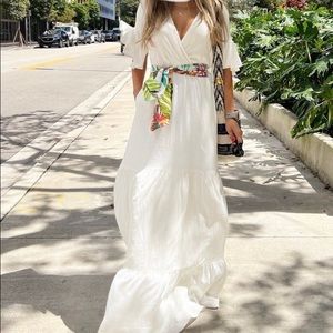 White maxi dress